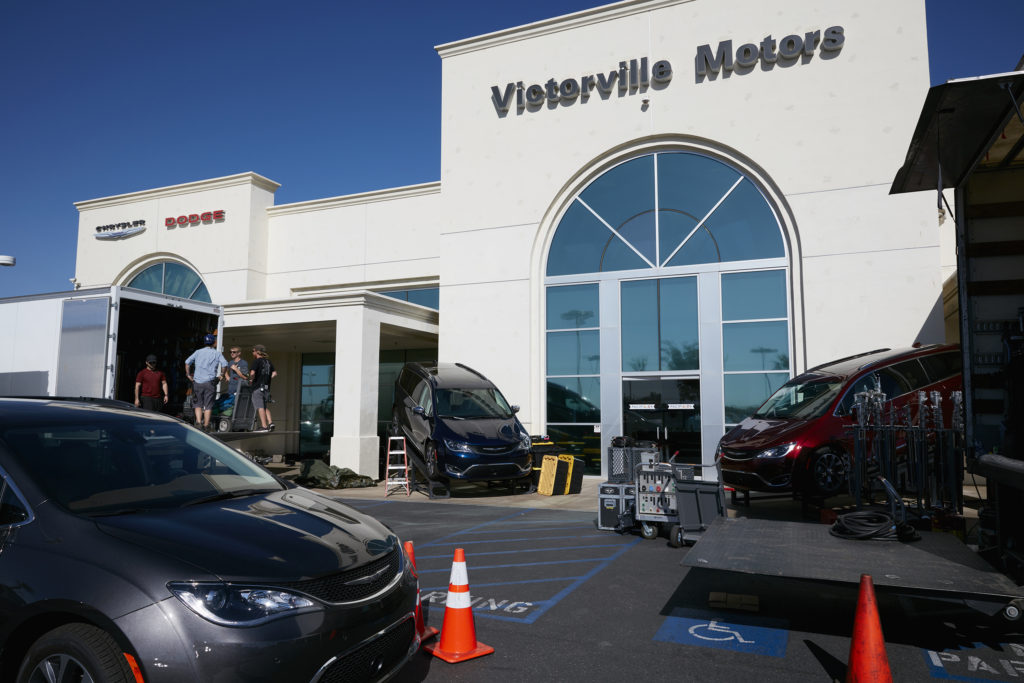 The Chrysler brand’s PacifiKids took over Victorville Motors (Calif.) in hidden camera stunt on Wednesday, September 14, 2016.